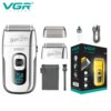 Бритва VGR V 332 Silver / Шейвер сеточный на USB / Электробритва с двойным лезвием и триммером