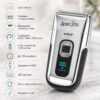 Бритва VGR V 332 Silver / Шейвер сеточный на USB / Электробритва с двойным лезвием и триммером