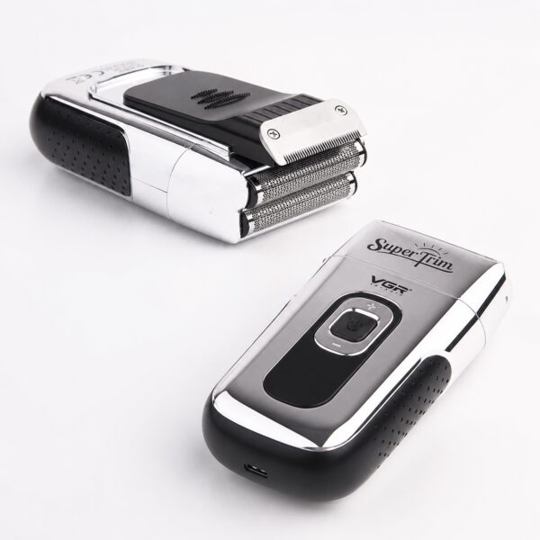 Бритва VGR V 332 Silver / Шейвер сеточный на USB / Электробритва с двойным лезвием и триммером