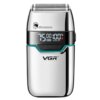 Электробритва VGR V-350 Silver шейвер двойное лезвие LED-дисплей влагозащита 2 насадки