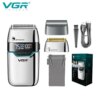 Электробритва VGR V-350 Silver шейвер двойное лезвие LED-дисплей влагозащита 2 насадки