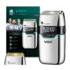 Электробритва VGR V-350 Silver шейвер двойное лезвие LED-дисплей влагозащита 2 насадки