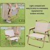 Стул туристический складной STD-05 76х50х51 см Бежевый