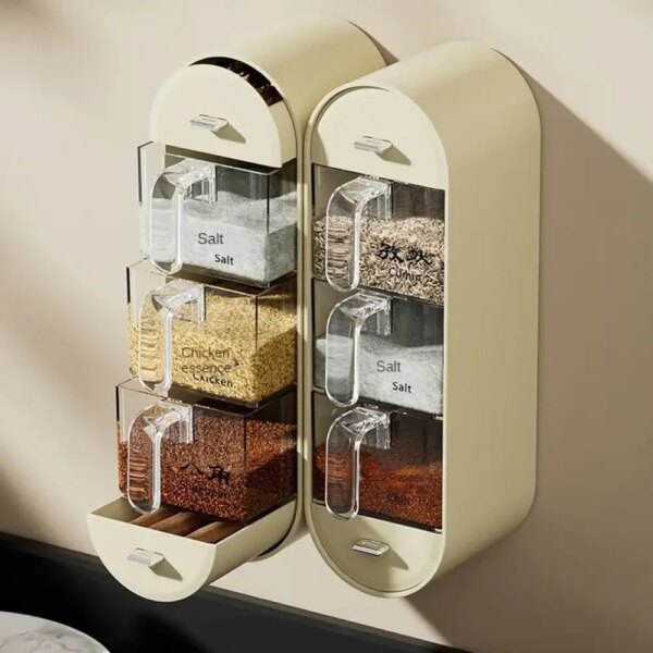 Настенный органайзер для специй Spice organizer XL-905, Белый / Подвесной органайзер для круп / Органайзер для кухни