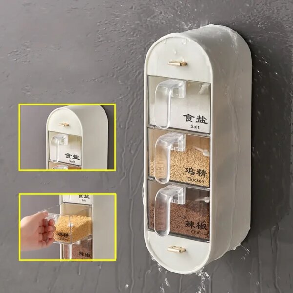 Настенный органайзер для специй Spice organizer XL-905, Белый / Подвесной органайзер для круп / Органайзер для кухни