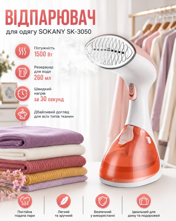 Ручной отпариватель 1500W Sokany SK-3050