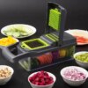 УЦЕНКА! Ручной мультислайсер 14в1 Kitchen Ideas Veggie Slicer HA-347 многофункциональная овощерезка с контейнером (Трещина 3692)