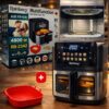 Аэрогриль Rainberg RB 2342 4800W аэрофритюрница безмасляная для приготовления без масла с 2 Тенами 12,5 л и сенсорным управлением