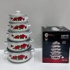 УЦЕНКА! Набор эмалированных кастрюль Higher Kitchen ZP-321 каркаде набор из 10 единиц (Повреждение, Плохая упаковка 3655)