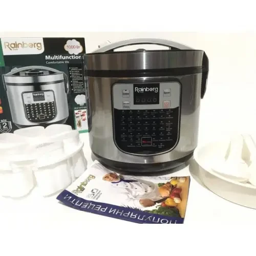 УЦЕНКА! Мультиварка Rainberg RB-6209 6 л 1000 Вт с 45 программами, LED-дисплеем, антипригарной чашей (Вмятина 3600)