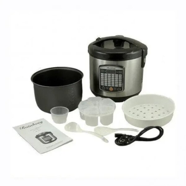 УЦЕНКА! Мультиварка Rainberg RB-6209 6 л 1000 Вт с 45 программами, LED-дисплеем, антипригарной чашей (Вмятина 3600)