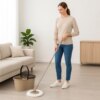 Швабра круглая с ведром и отжимом SPEED 8 Clean Expert LY-911, бежевая, комплект для мытья пола
