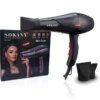 Фен для волос Sokany HS-3890, 2300 Вт, с ионизацией, диффузором и концентратором / Профессиональный фен для сушки и укладки волос