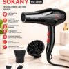 Фен для волос Sokany HS-3890, 2300 Вт, с ионизацией, диффузором и концентратором / Профессиональный фен для сушки и укладки волос