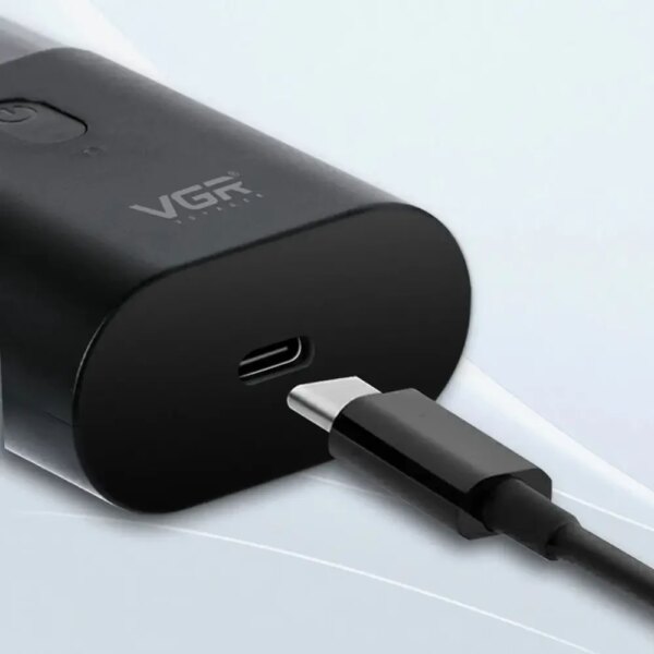 Электробритва шейвер, от USB, VGR V-341, Черный / Аккумуляторная бритва мужская / Мини бритва для лица