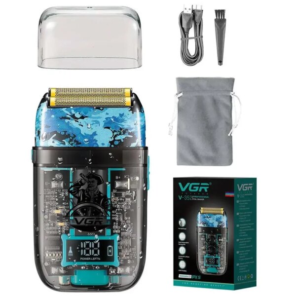 Аккумуляторная электробритва мужская, от USB, VGR V-352, Черный / Электрическая бритва мужская / Шейвер