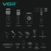 Набор VGR STEPLERSS PRO 4 IN 1 BLACK, машинка для стрижки, триммер, электробритва, фен