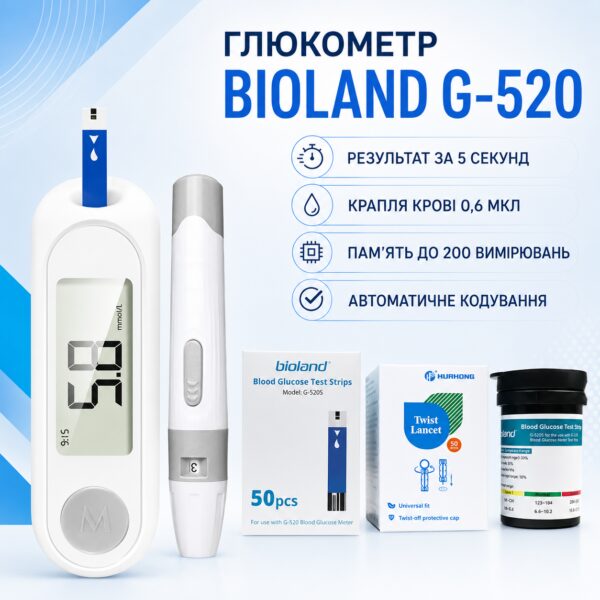 Измеритель уровня глюкозы в крови Bioland G-520