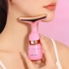 Микротоковый массажер для лица + 3 насадки, D5296 Розовый / Лифтинг массажер для шеи и лица / Массажер для глаз