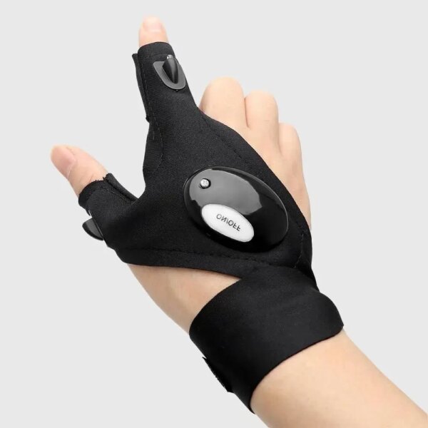 Перчатка со встроенным фонариком Glove Light, 1 шт, Черный / Перчатки с фонариком