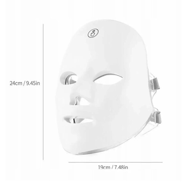 LED-маска для лица (7 режимов), от USB, Белая AN-5786 / Светодиодная маска для светотерапии / Лед маска