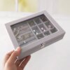 Органайзер шкатулка для украшений, 20х15х5см, AN-5857 Серый / Шкатулка для бижутерии / Органайзер для хранения украшений