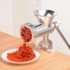 Мясорубка ручная для обработки мяса MR-54-7, Серебристая / Ручная механическая шнековая мясорубка / Мясорубка механическая