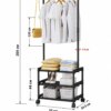 Вешалка напольная SINGLE-POLE SHOE RACK 107-2 с полками для обуви