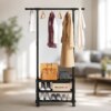 Вешалка напольная SINGLE-POLE SHOE RACK 107-2 с полками для обуви