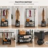 Вешалка напольная SINGLE-POLE SHOE RACK 107-2 с полками для обуви
