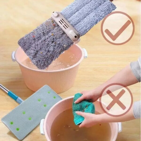 Швабра лентяйка с отжимом и насадкой Spin Mop 360 + Запаска для швабры 32*11 см / Швабра с самоотжимом