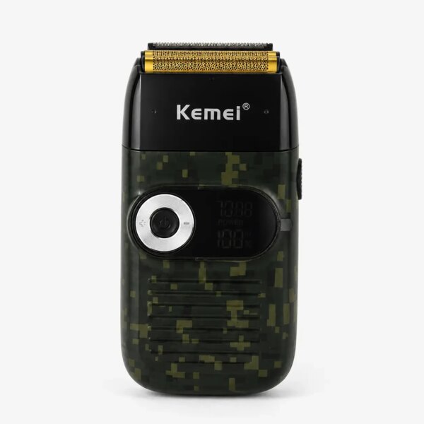 Электрическая беспроводная бритва для мужчин, USB-C, Kemei KM-2027, Пиксель / Мужская аккумуляторная электробритва / Шейвер