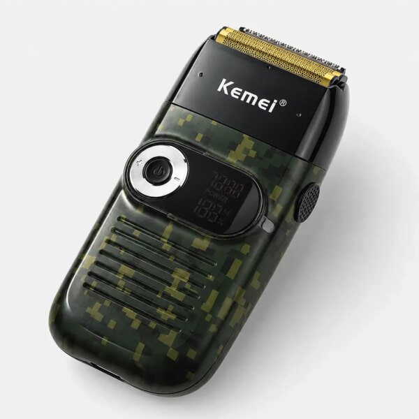 Электрическая беспроводная бритва для мужчин, USB-C, Kemei KM-2027, Пиксель / Мужская аккумуляторная электробритва / Шейвер