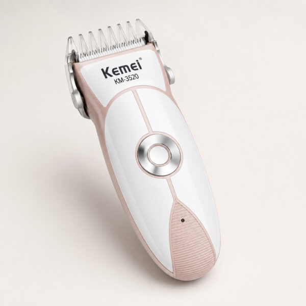 Детская машинка для стрижки, от USB, Kemei 3520, Серая / Детский триммер для волос / Набор для стрижки