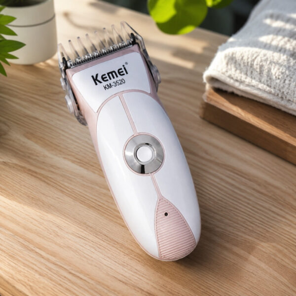 Детская машинка для стрижки, от USB, Kemei 3520, Серая / Детский триммер для волос / Набор для стрижки