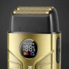 Электрическая бритва для мужчин, от USB, 1400мАч, Kemei T401, Золотистая / Мужская электробритва аккумуляторная / Шейвер
