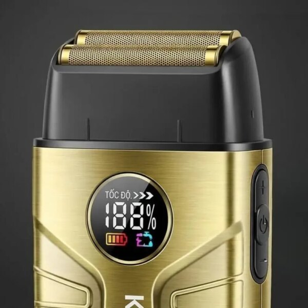 Электрическая бритва для мужчин, от USB, 1400мАч, Kemei T401, Золотистая / Мужская электробритва аккумуляторная / Шейвер
