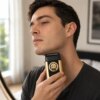 Беспроводная бритва для мужчин, USB-C, Kemei KM-T409, Золотистый / Аккумуляторная мужская электробритва для бритья / Шейвер