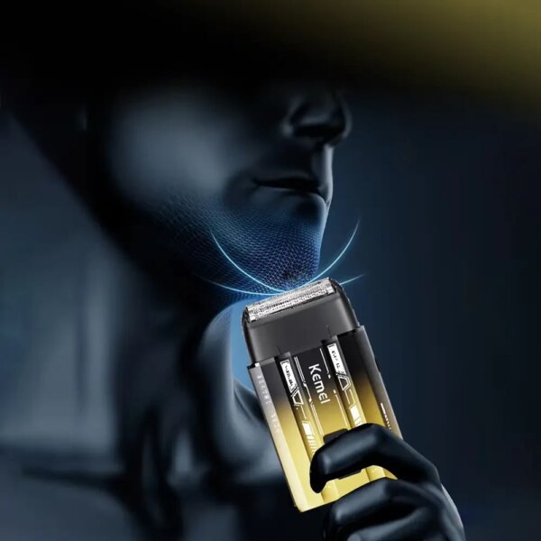 Беспроводная бритва для мужчин с UV-дезинфекцией, USB-C, Kemei KM-T418, Градиент / Шейвер / Аккумуляторная мужская электробритва
