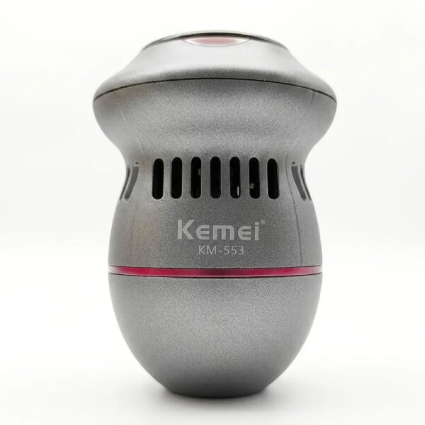 Электрическая пилка для ног, USB, Kemei KM-553, Серый / Электрическая терка для пяток / Электропемза / Электропилка для педикюра