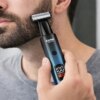Аккумуляторный триммер для стрижки, от USB, AND KM-T72, Синий / Триммер для бороды / Машинка для стрижки