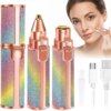 Женский триммер эпилятор 2в1, XL-1606 от USB, Розовый / Электрический триммер для лица / Женский эпилятор для бровей