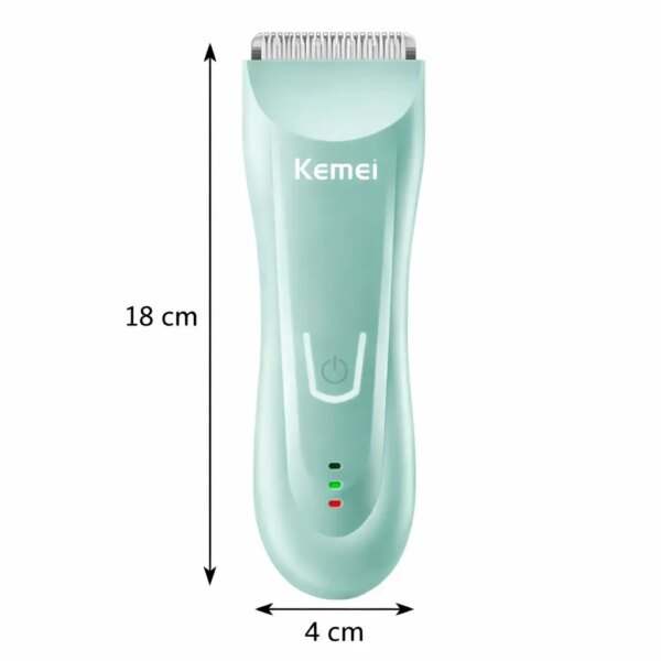 Аккумуляторная машинка для стрижки детей, 2 насадки, Kemei KM-811, Голубой / Детский триммер для стрижки волос