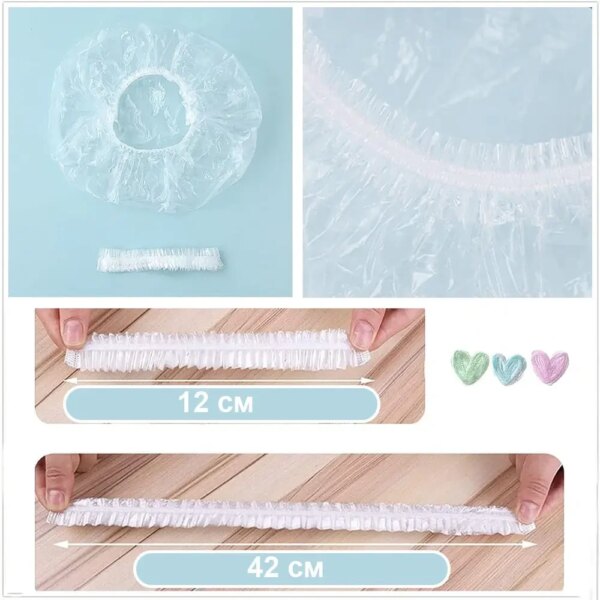 Пищевые пакеты крышки на резинке, 100 шт. ND-68-30 Freshness storage bag, Прозрачные/Политиленовые пакеты для еды