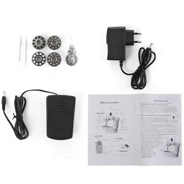 Портативная швейная машинка Mini Sewing SM202A, Белый / Мини швейная машинка