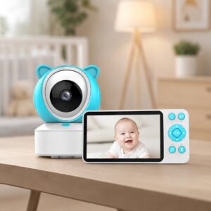 Видеоняня C8 WiFi с экраном 5 дюймов / Видеоняня управления со смартфона, датчик звука, движения, ночное видение