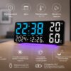 Часы настенные GH9002 / Цифровые настенные, настольные LED-часы / Часы + календарь, температура, влажность