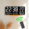 Часы настенные GH9002 / Цифровые настенные, настольные LED-часы / Часы + календарь, температура, влажность