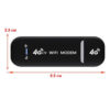 4G USB модем, 150 Мбит, Черный /с, радиус 15м / Мобильный модем 4G / WiFi модем портативный