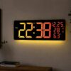 Настенные часы 6669R / Электронные LED-часы / RGB часы с пультом